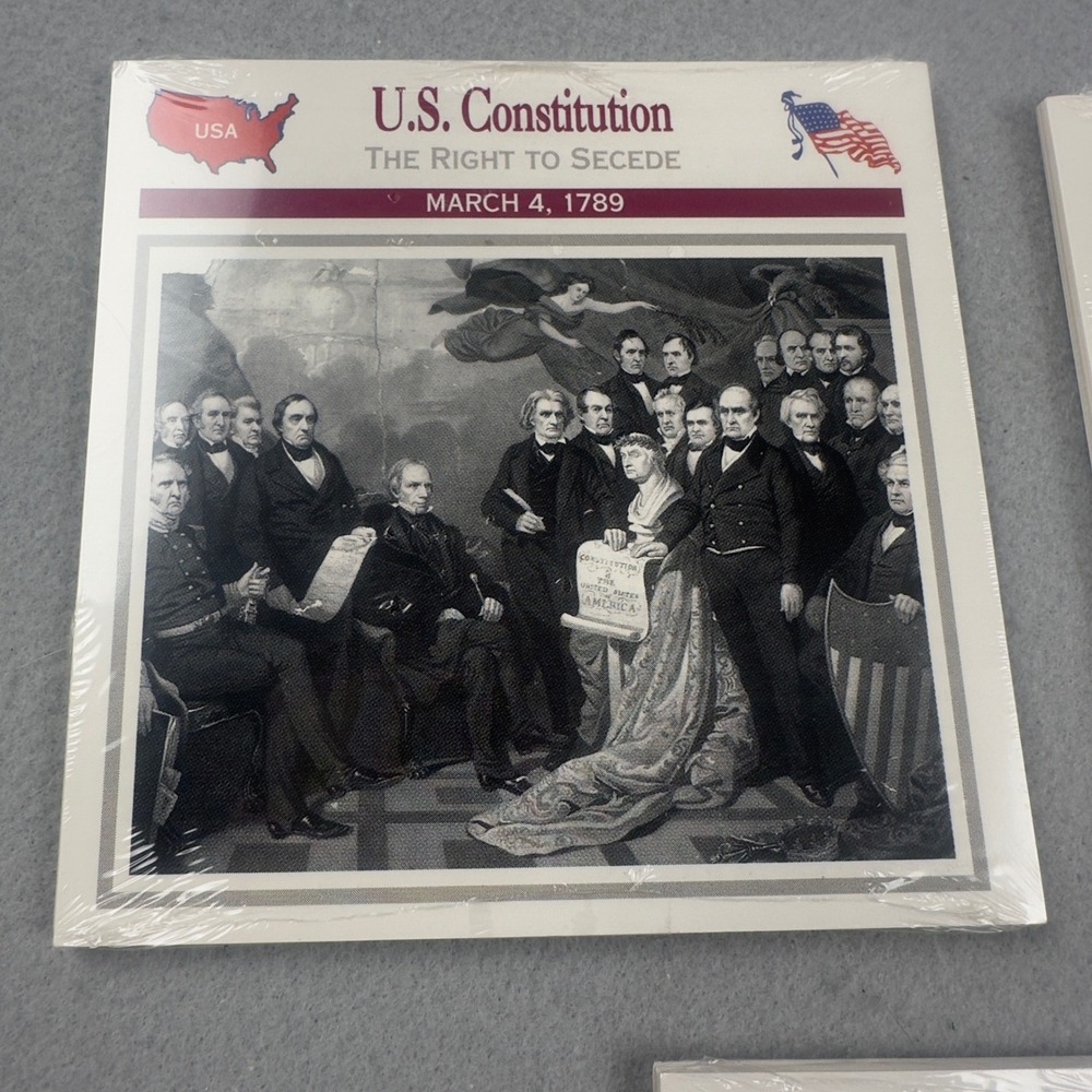 Atlas Editions Civil War History Cards Sealed Constitution Kansas Harpers Ferry - Picture 3 of 14